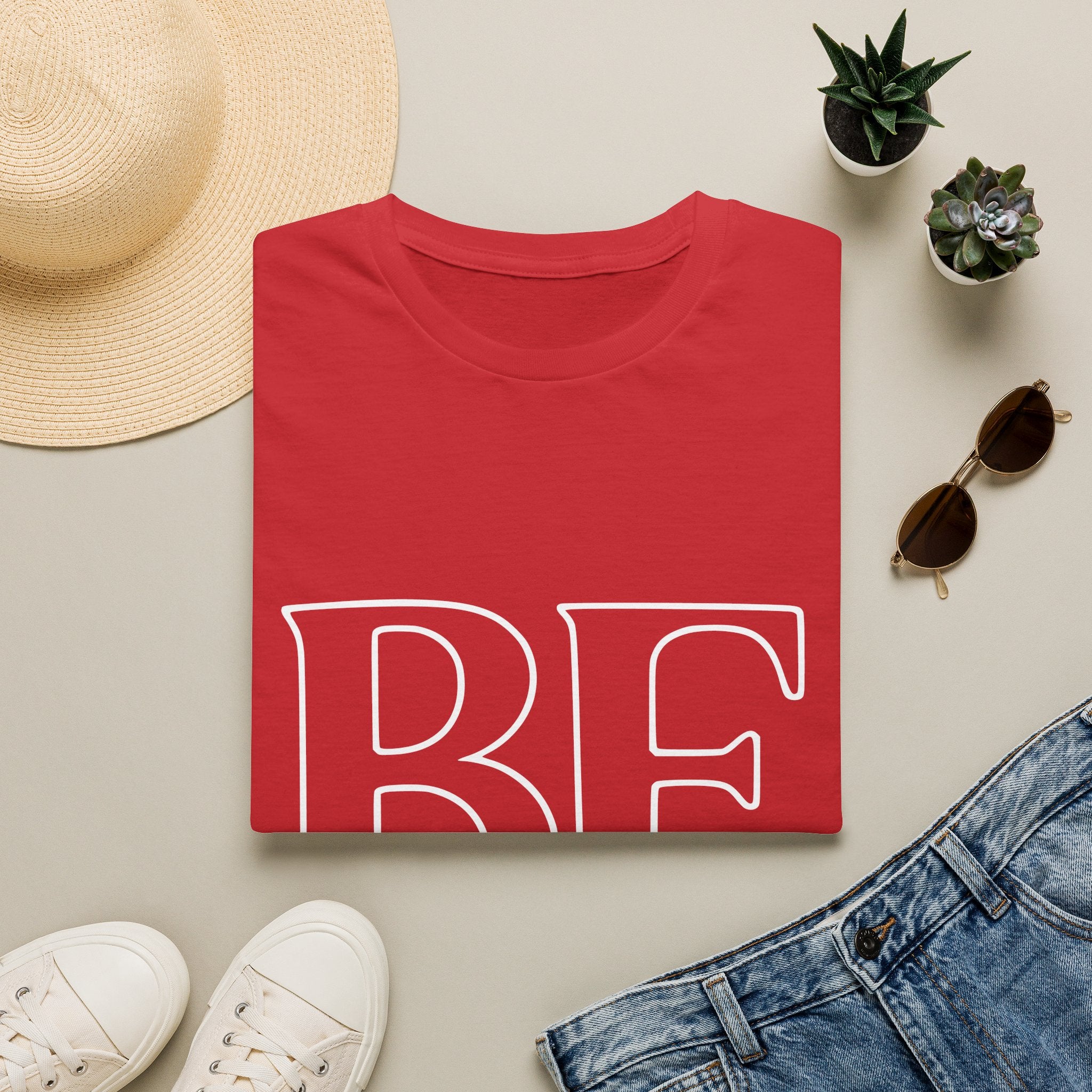 T-Shirt - BE Kind Outline Graphic Tee — Positive Message, Casual Everyday Wear