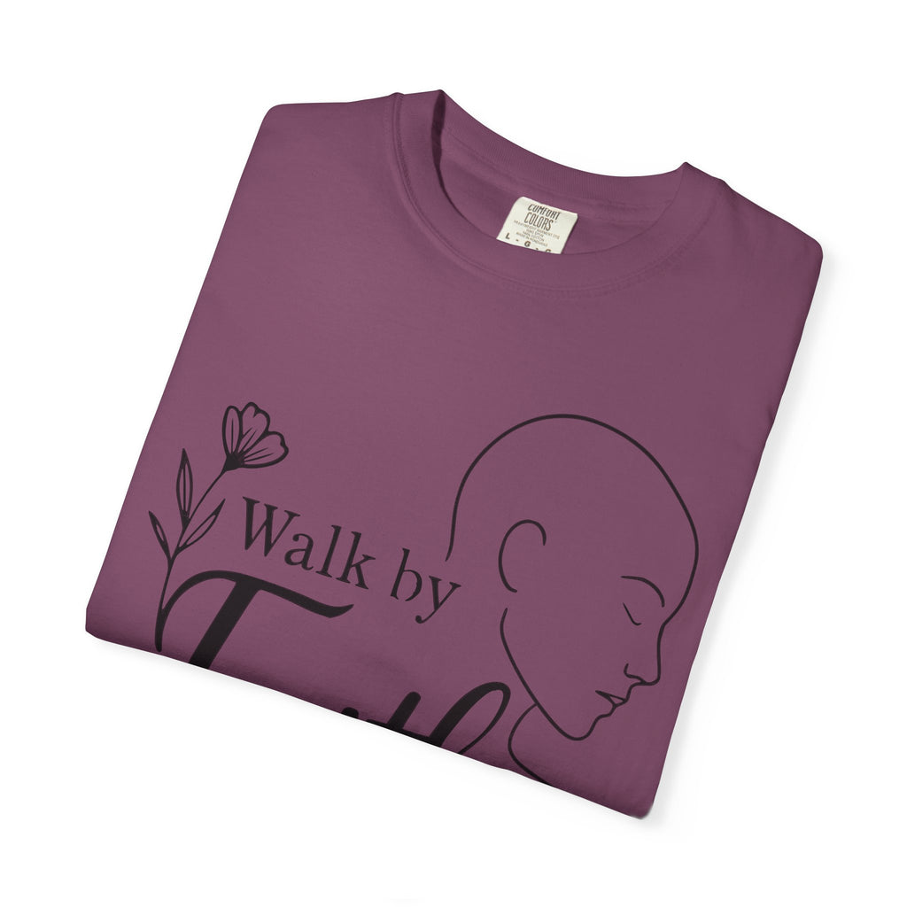 Walk by Faith minimalist Christian T-shirt inspired by 2 Corinthians 5:7