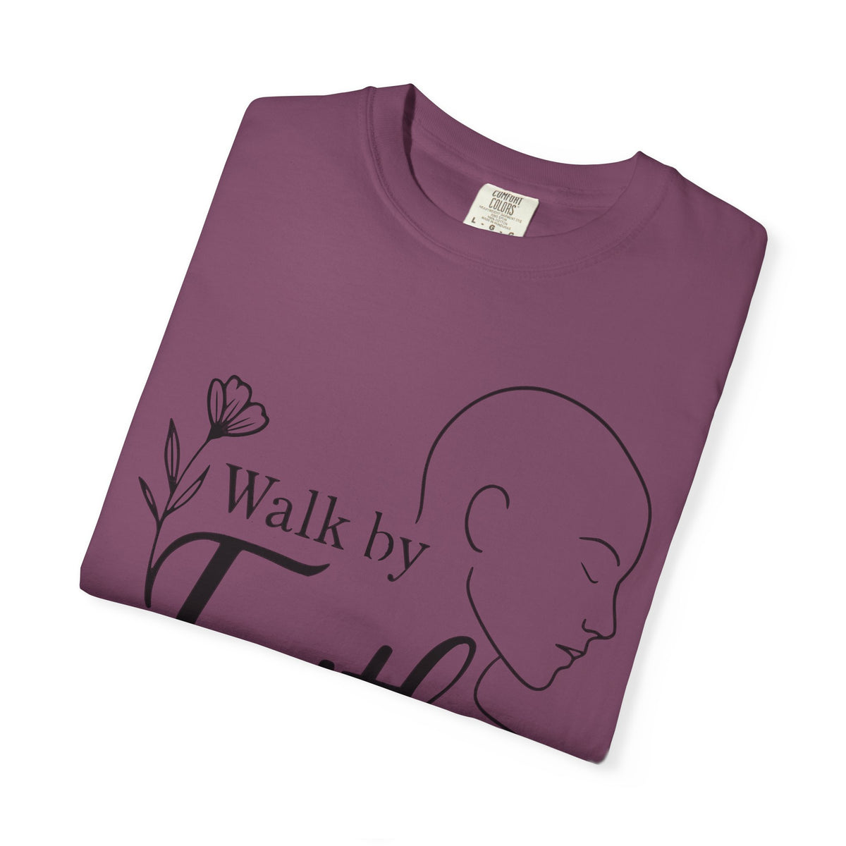 Walk by Faith minimalist Christian T-shirt inspired by 2 Corinthians 5:7