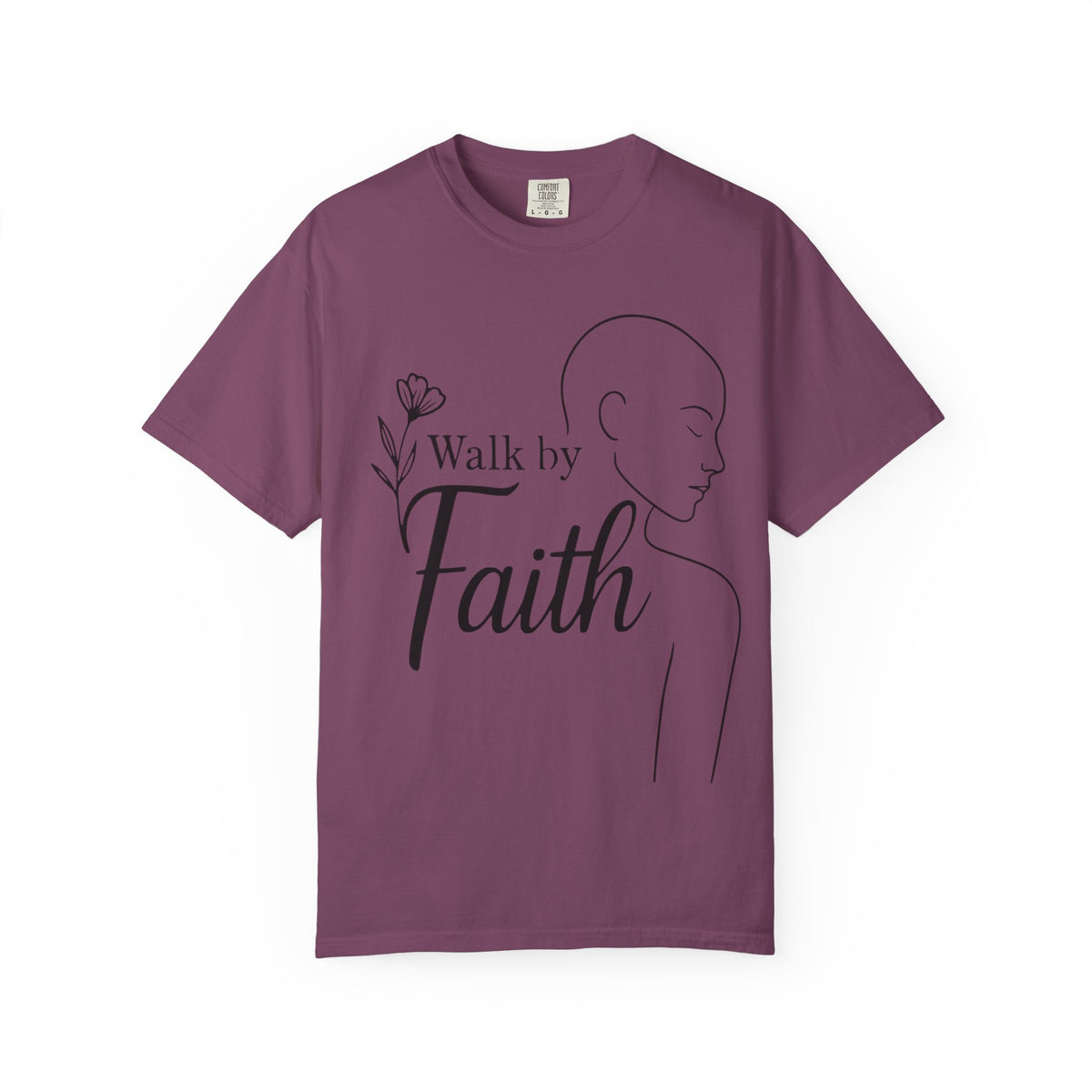 Walk by Faith minimalist Christian T-shirt inspired by 2 Corinthians 5:7