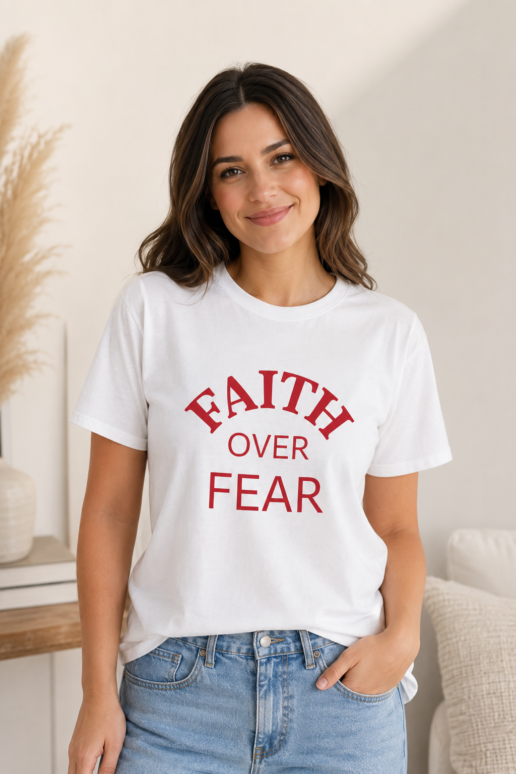 Faith Over Fear T-Shirt — Inspirational Christian Graphic Tee