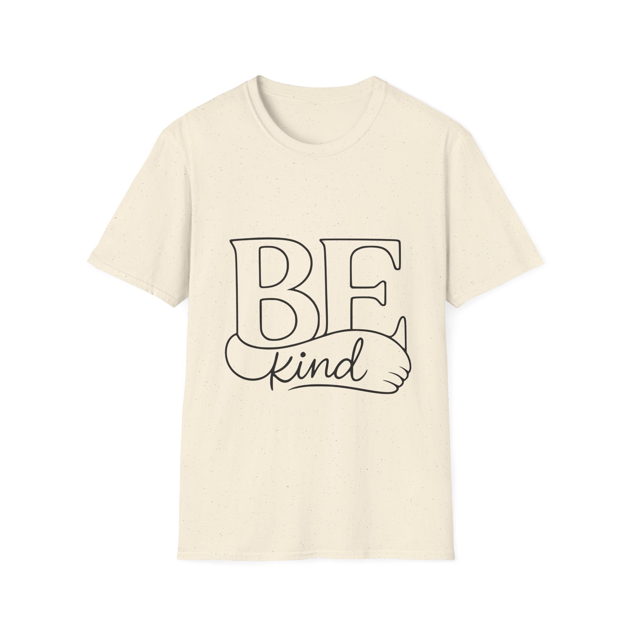 T-Shirt - BE Kind Outline Graphic Tee — Positive Message, Casual Everyday Wear