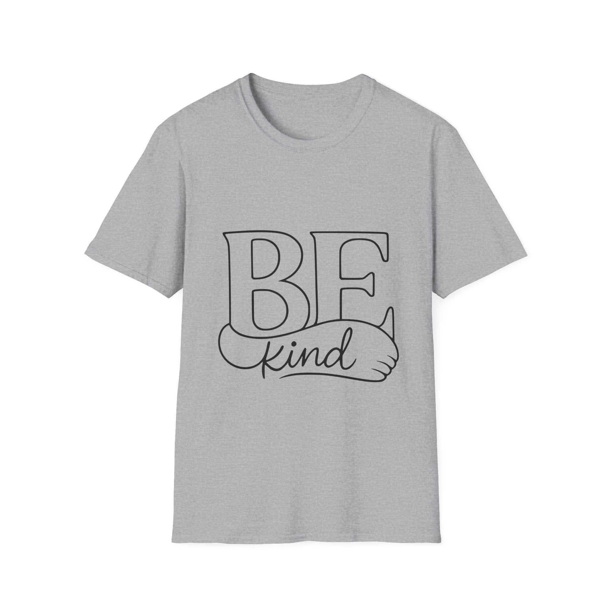 T-Shirt - BE Kind Outline Graphic Tee — Positive Message, Casual Everyday Wear