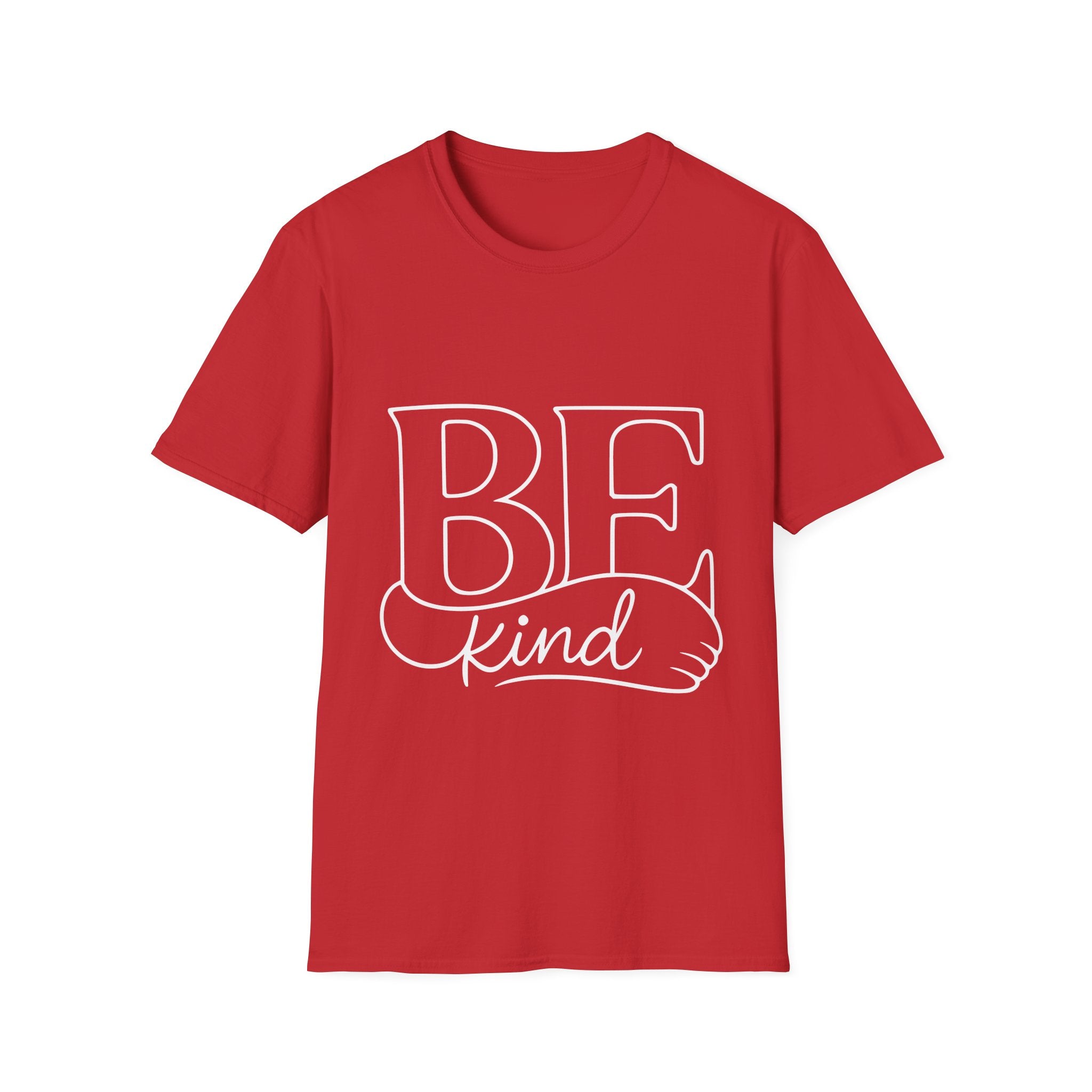 T-Shirt - BE Kind Outline Graphic Tee — Positive Message, Casual Everyday Wear