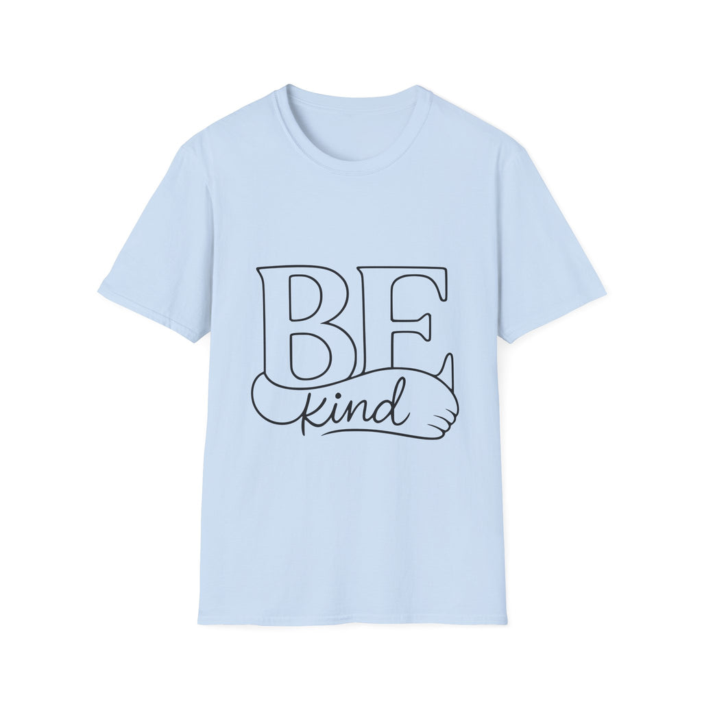 T-Shirt - BE Kind Outline Graphic Tee — Positive Message, Casual Everyday Wear