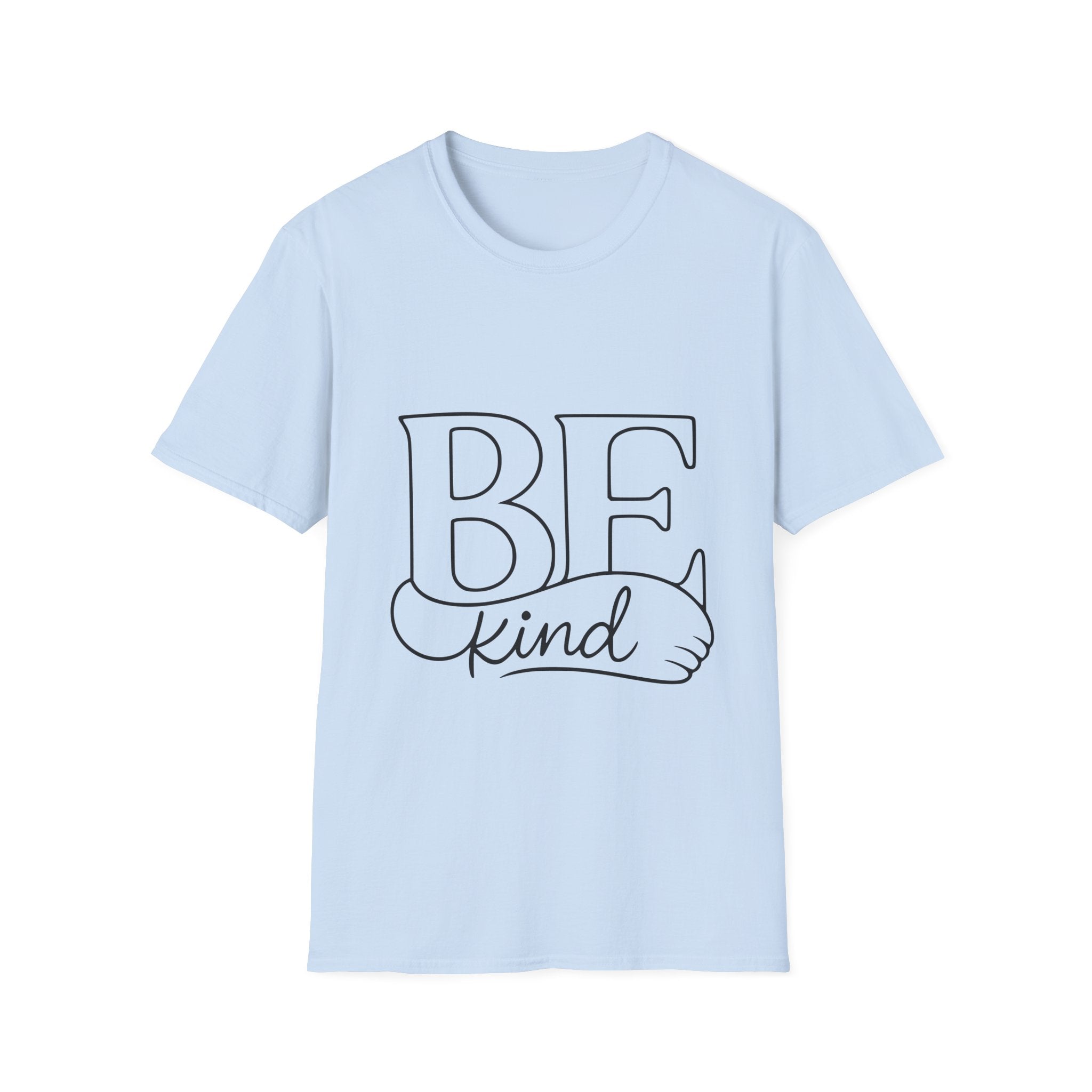 T-Shirt - BE Kind Outline Graphic Tee — Positive Message, Casual Everyday Wear