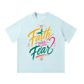 Faith Over Fear oversized Christian streetwear T-shirt