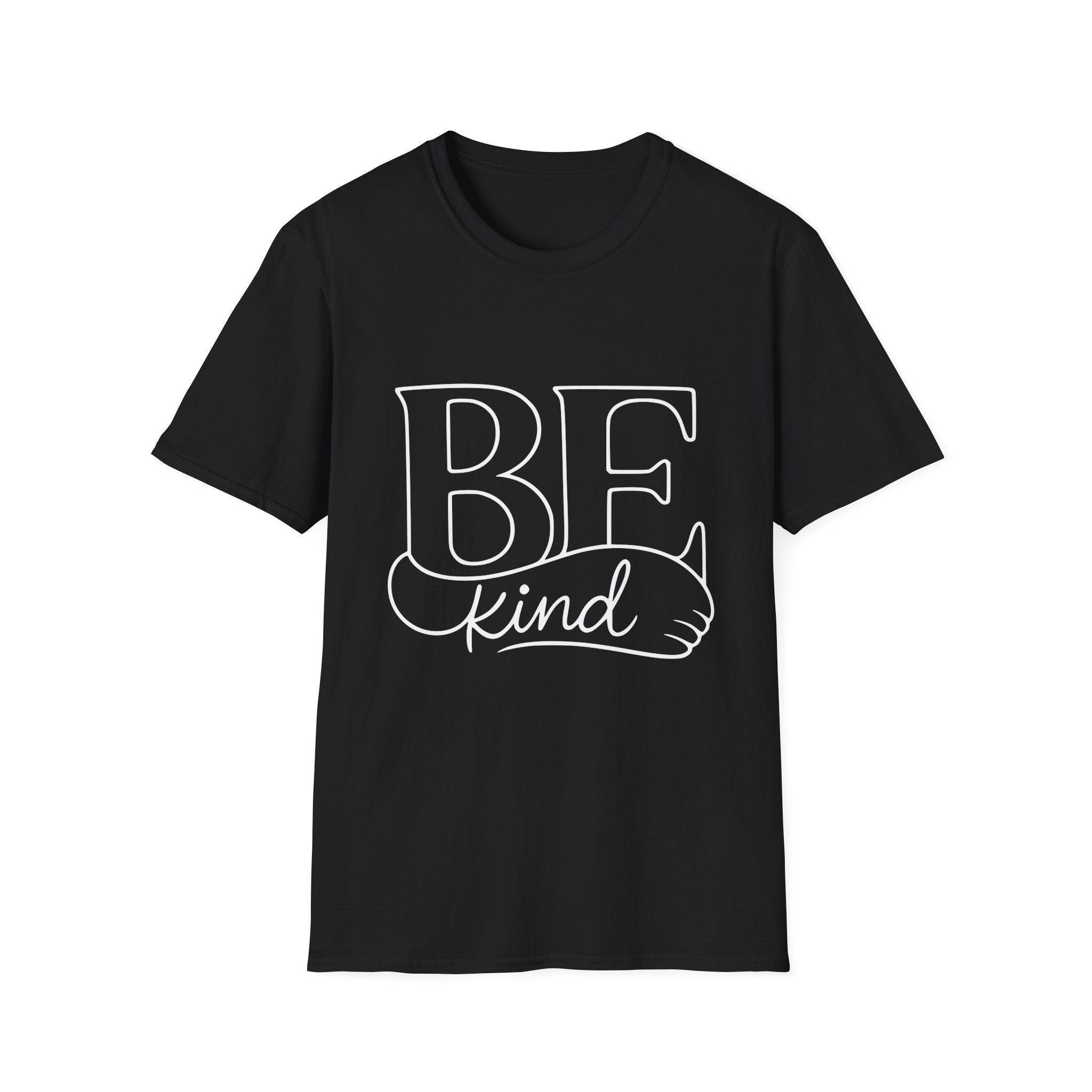 T-Shirt - BE Kind Outline Graphic Tee — Positive Message, Casual Everyday Wear