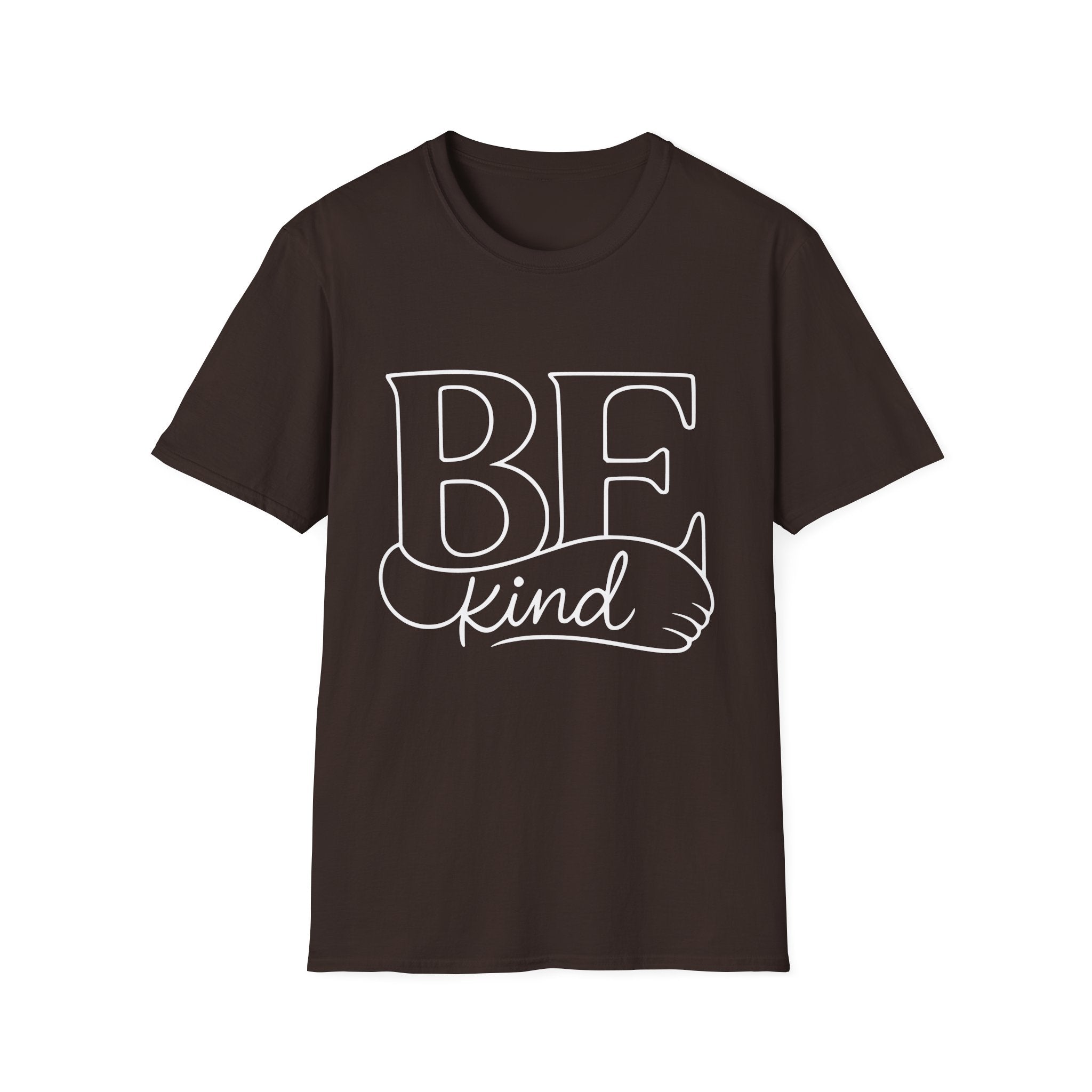 T-Shirt - BE Kind Outline Graphic Tee — Positive Message, Casual Everyday Wear