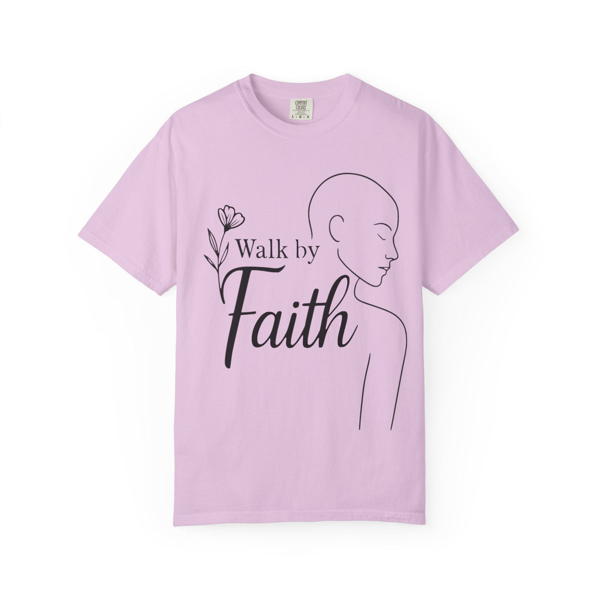 Walk by Faith minimalist Christian T-shirt inspired by 2 Corinthians 5:7