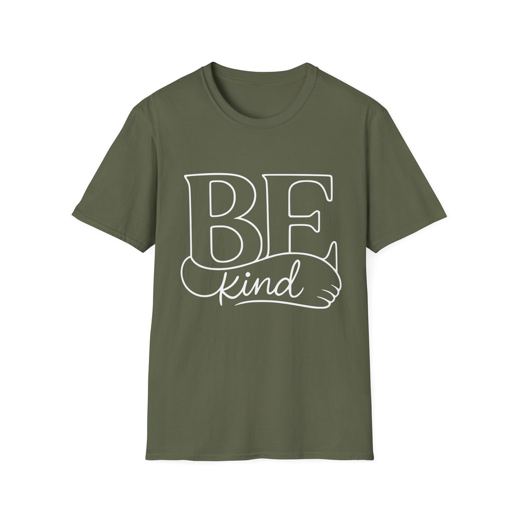 T-Shirt - BE Kind Outline Graphic Tee — Positive Message, Casual Everyday Wear