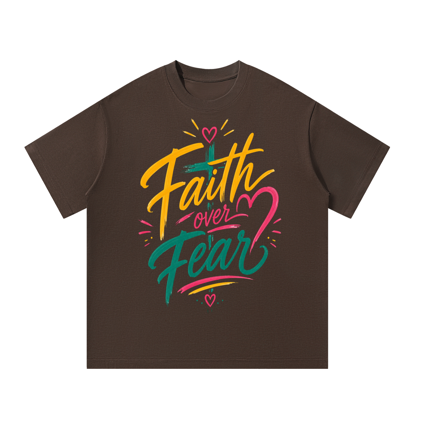 Faith Over Fear oversized Christian streetwear T-shirt